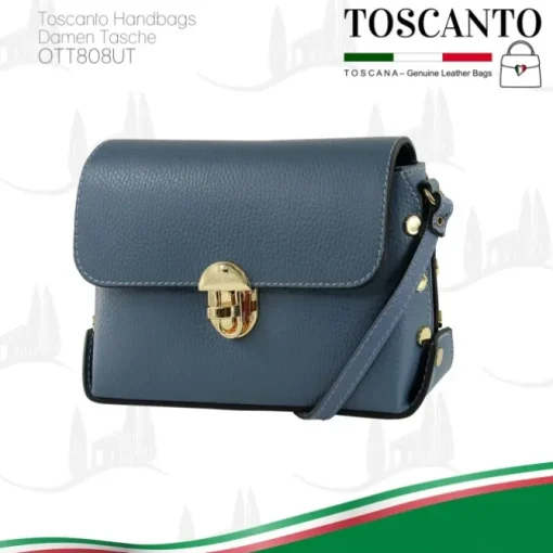 Toscanto Damen Leder Tasche türkis OTT808UT