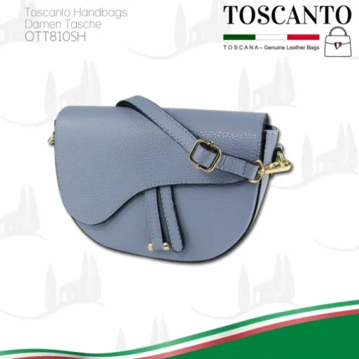 Toscanto Damen Leder Tasche hellblau OTT810SH