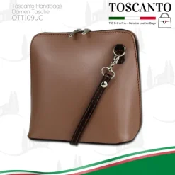 Toscanto Damen Leder Tasche taupe braun OTT109UC