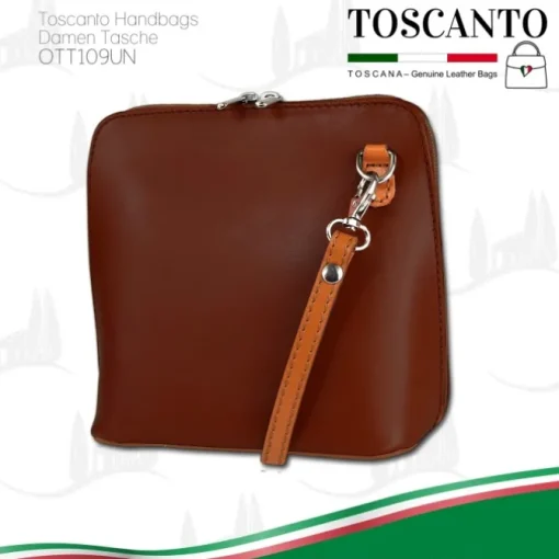 Toscanto Damen Leder Tasche braun dunkelbraun OTT109UN
