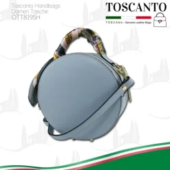 Toscanto Damen Leder Tasche hellblau OTT819SH