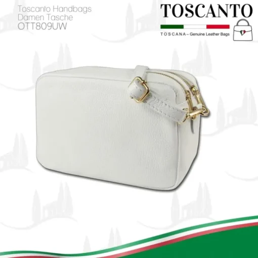 Toscanto Damen Leder Tasche weiß OTT809UW