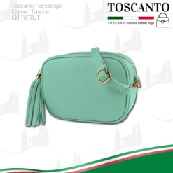 Toscanto Damen Leder Tasche türkis OTT811UT