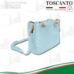 Toscanto Damen Leder Tasche hellblau OTTM810UH