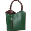Toscanto Damen Rucksack Leder Tasche grün braun OTT106SG