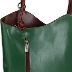 Toscanto Damen Rucksack Leder Tasche grün braun OTT106SG