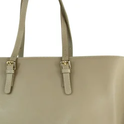Toscanto Damen Shopper Businesstasche Leder Tasche helltaupe grau OTT127SK