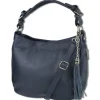 Toscanto Damen Shopper Leder Tasche blau OTT134SB