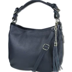 Toscanto Damen Shopper Leder Tasche blau OTT134SB