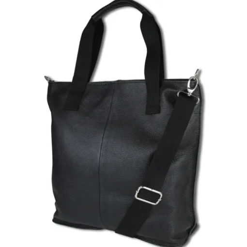 Toscanto Damen Shopper Leder Tasche schwarz OTT161SS