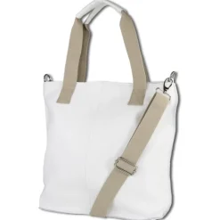 Toscanto Damen Shopper Leder Tasche weiß OTT161SW