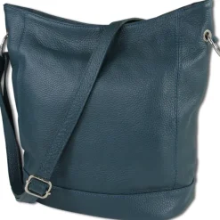 Toscanto Damen Shopper Leder Tasche türkis OTT159ST