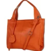 Toscanto Damen Shopper Leder Tasche orange OTT155SO