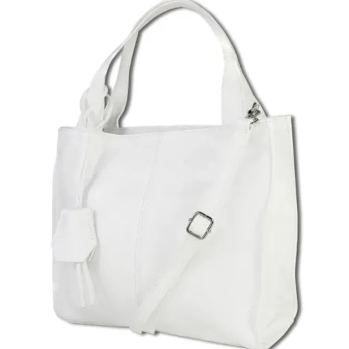 Toscanto Damen Shopper Leder Tasche weiß OTT155SW