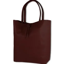 Toscanto Damen Shopper Leder Tasche rot bordeaux OTT112SD