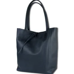 Toscanto Damen Shopper Leder Tasche blau OTT112SM
