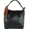 Toscanto Damen Shopper Leder Tasche schwarz braun OTT111SS