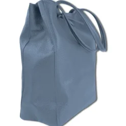 Toscanto Damen Shopper Leder Tasche blau OTTM107SB
