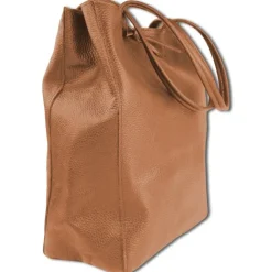 Toscanto Damen Shopper Leder Tasche tan hellbraun OTTM107SC
