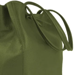 Toscanto Damen Shopper Leder Tasche olivgrün OTTM107SG