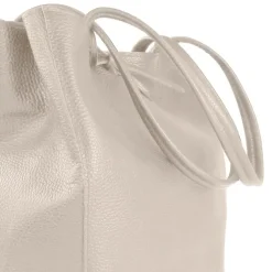 Toscanto Damen Shopper Leder Tasche beige OTTM107SI