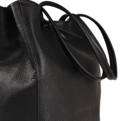 Toscanto Damen Shopper Leder Tasche schwarz OTTM107SS