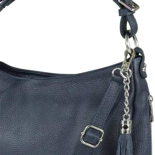 Toscanto Damen Shopper Leder Tasche blau OTT134SB