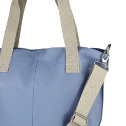 Toscanto Damen Shopper Leder Tasche hellblau OTT161SH