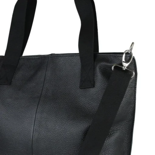 Toscanto Damen Shopper Leder Tasche schwarz OTT161SS