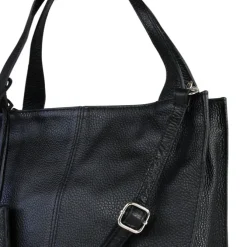 Toscanto Damen Shopper Leder Tasche schwarz OTT155SS