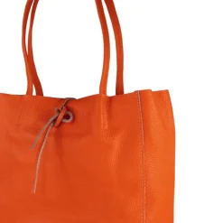 Toscanto Damen Shopper Leder Tasche orange OTT112SO