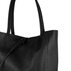 Toscanto Damen Shopper Leder Tasche schwarz OTT112SS