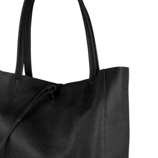 Toscanto Damen Shopper Leder Tasche schwarz OTT112SS