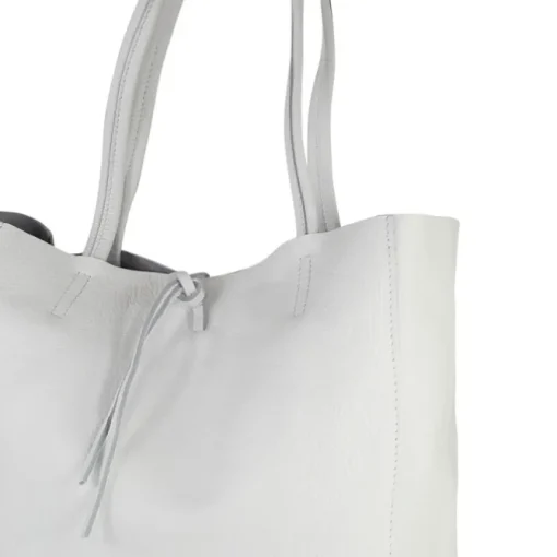 Toscanto Damen Shopper Leder Tasche weiß OTT112SW