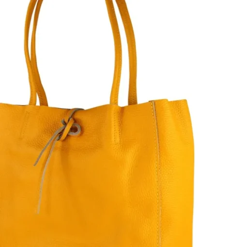 Toscanto Damen Shopper Leder Tasche gelb OTT112SY