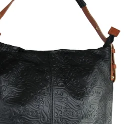 Toscanto Damen Shopper Leder Tasche schwarz braun OTT111SS