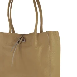 Toscanto Damen Shopper Leder Tasche braun beige OTT112SC