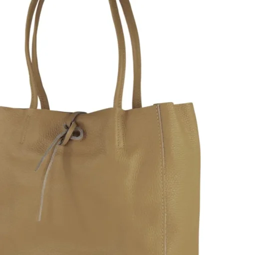 Toscanto Damen Shopper Leder Tasche braun beige OTT112SC