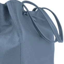 Toscanto Damen Shopper Leder Tasche blau OTTM107SB