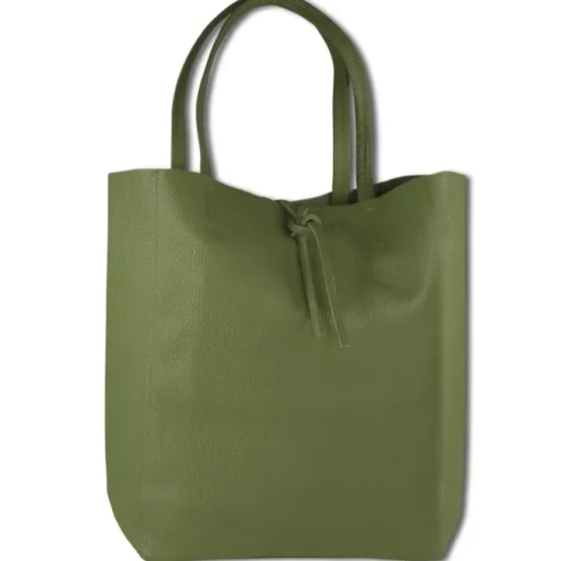Toscanto Damen Shopper Leder Tasche olivgrün OTTM107SG
