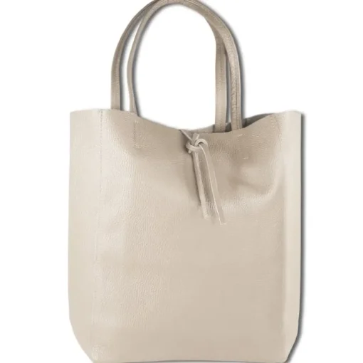Toscanto Damen Shopper Leder Tasche beige OTTM107SI