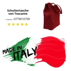Toscanto Damen Shopper Leder Tasche rot OTTM107SR