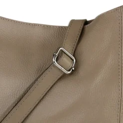 Toscanto Damen Shopper Leder Tasche taupe beige OTT159SC