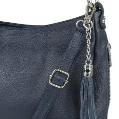 Toscanto Damen Shopper Leder Tasche blau OTT134SB
