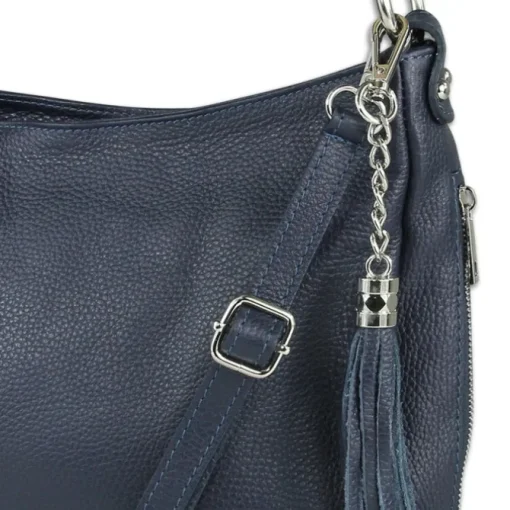 Toscanto Damen Shopper Leder Tasche blau OTT134SB
