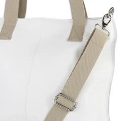 Toscanto Damen Shopper Leder Tasche weiß OTT161SW