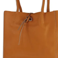 Toscanto Damen Shopper Leder Tasche braun cognac OTT112SN