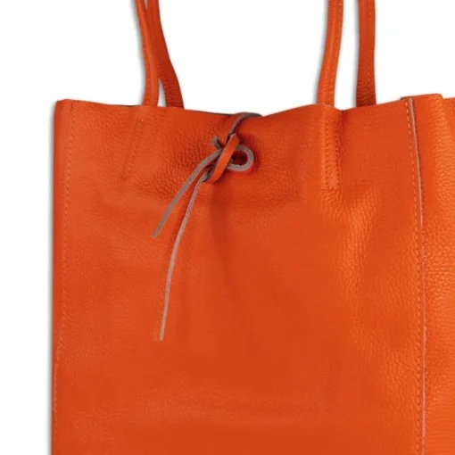 Toscanto Damen Shopper Leder Tasche orange OTT112SO