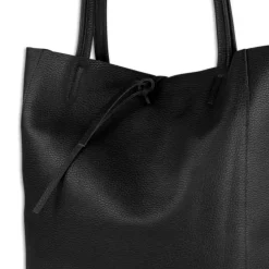 Toscanto Damen Shopper Leder Tasche schwarz OTT112SS