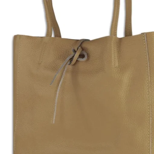 Toscanto Damen Shopper Leder Tasche braun beige OTT112SC
